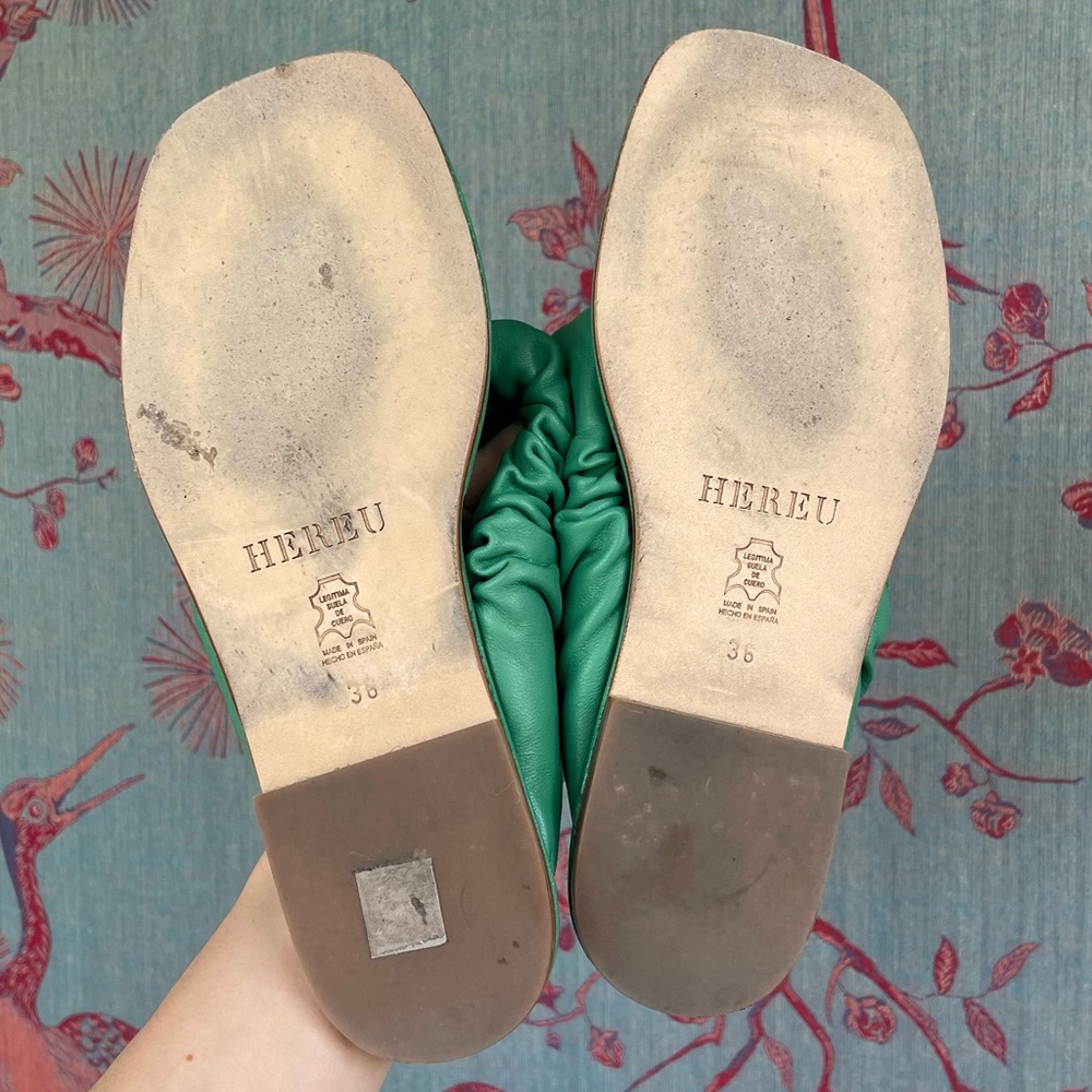 HEREU Nuvola ‘Scrunchy’ Leather Sandals Flip-flops 6/36 - Picture 7 of 9